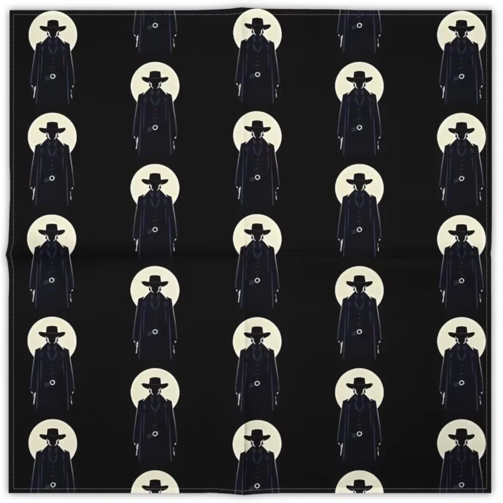 “OUTLAW”🌙 Western Outlaw Pattern Square Bandana Scarf